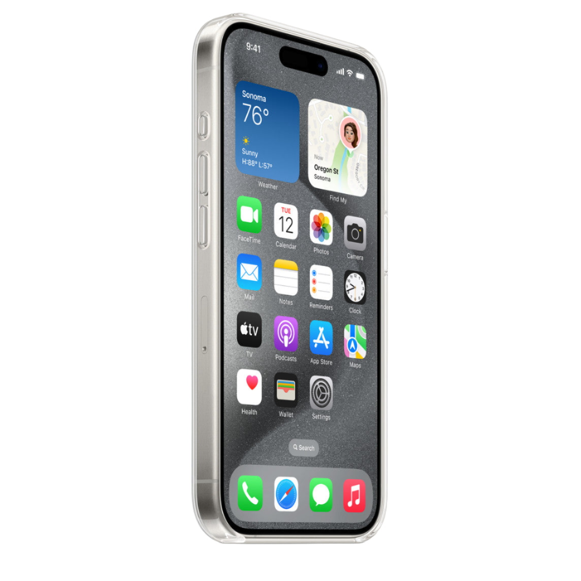 Funda transparente con MagSafe para iPhone 